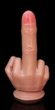 Dildo Middle Finger Fantasy Beasts, Silicon Lichid, Maro, 22 cm