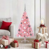 VidaXL Pom de Crăciun artificial pre-iluminat Roz 120 cm PVC 3397049