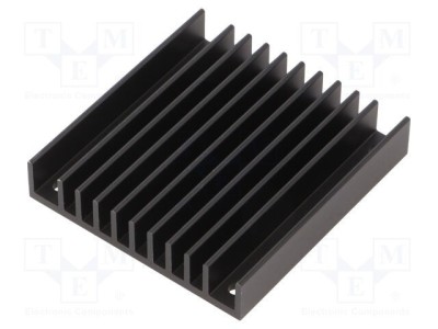 Radiator extrudat cu aripioare Wakefield Thermal TO218, TO220, negru, 61mm foto