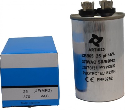 Condensator Pornire Motor, CBB65, 25uF(MFD) ,370 VAC foto