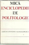 Mica enciclopedie de politologie Editura Stiintifica 1977 500 pagini editie veche cultura generala