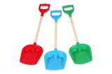 Lopata pentru nisip sau zapada, TechnoK, 65 cm, cu coada din lemn, rosu