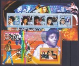 DB1 Muzica Michael Jackson Disparitie Guineea Guinea Ms + 2 x SS MNH Spectaculoase 2 poze, Nestampilat