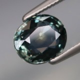 ~SAFIR NATURAL albastru verzui NETRATAT 1,77 ct. Certificat de Autenticitate !