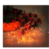 Cumpara ieftin Instalatie cu 50 de LED-uri, lungime toala 5 m, alimentare USB, plastic, cupru, alb cald