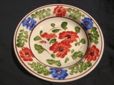 Farfurie romaneasca pictata perioada RSR anii 70 realizata la Sighisoara !