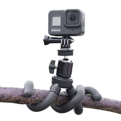 Trepied flexibil marca Surewo cu cap rotativ pentru camera sport GoPro, DSLR, camera mirrorless foto