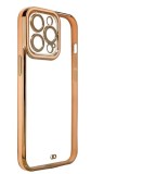 Husa Fashion Samsung Galaxy A12 5G Gold Frame Gel Cover Red