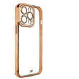Husa Fashion Samsung Galaxy A12 5G Gold Frame Gel Cover Red