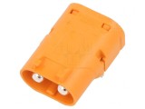 Conector Alimentare DC 2 Pin PCB THT Portocaliu