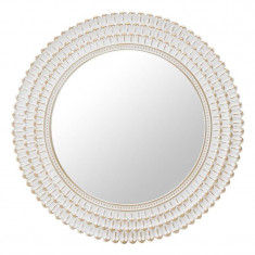 Oglinda de perete alb-auriu plastic 76 cm foto