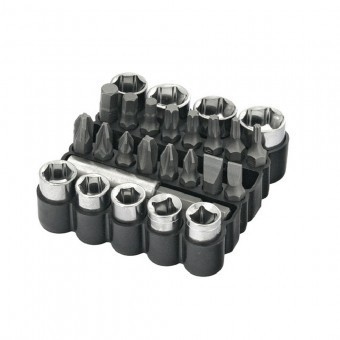 Set chei tubulare si biti, Strend Pro YF40024, 27 buc., Crom-Vanadium foto