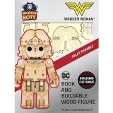 IncrediBuilds IncrediBots DC Comics Wonder Woman Kit Construcție Model din Lemn 3D cu Carte 16 pagini Articulații 9-12 ani