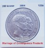 193 Danemarca 200 kroner 2004 Crownprince Wedding km 895 argint, Europa