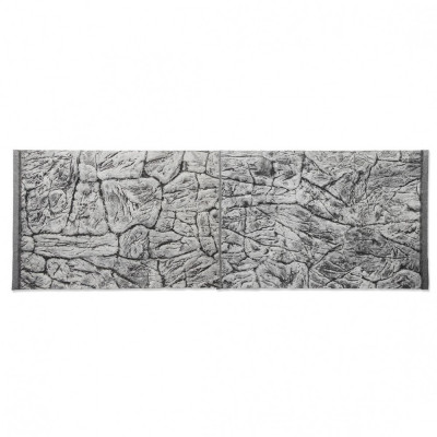 Fundal acvariu 3D 200 x 50cm &amp;ndash; GRI FIN foto