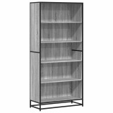 Cumpara ieftin Biblioteca, gri sonoma, 80,5x35x170,5 cm, lemn prelucrat