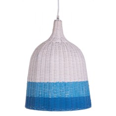 Lustra rattan alb albastru Sky, 40W, &Oslash; 37 cm x 52 h