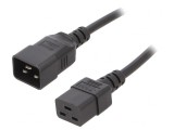 Cablu Alimentare 3m IEC C19 Mamă la IEC C20 Tată 16A Negru