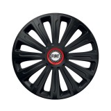 Cumpara ieftin Set 4 capace roti Negre Cu Inel Rosu Trend R14 pentru gama auto Fiat, Autohelix MSA