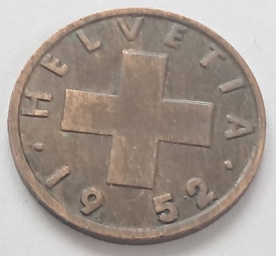Elvetia, 2 Rappen 1952 foto