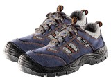 Pantofi de protecţie S1P SRA, albastru-gri, velur, cu bombeu metalic, mărimea 45