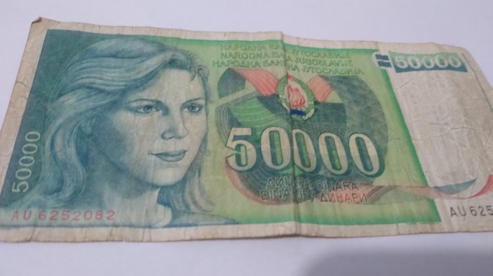 50000 DINARI 1988