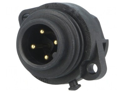Conector Circular Soclu 4 PIN Terminal Șurub Aurit foto