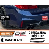 Splittere laterale spate BMW Seria 5 G30/G30 LCI Piano Black ABS, set 2 piese