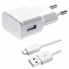 Incarcator Retea (14859) 230V, USB 5V / 2A Cu cablu de date MicroUSB Alb Blister