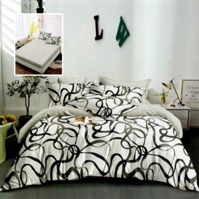 Lenjerie finet 6 piese cu husa - 160x200 si 180x200 (violete-vh) foto