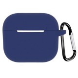 Cumpara ieftin Husa din silicon marca THD pentru castile wireless Apple Airpods 3, culoarea albastru midnight