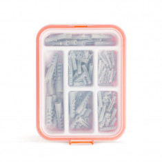 Set dibluri Handy, 4-10 mm, 100 piese, plastic, caseta inclusa