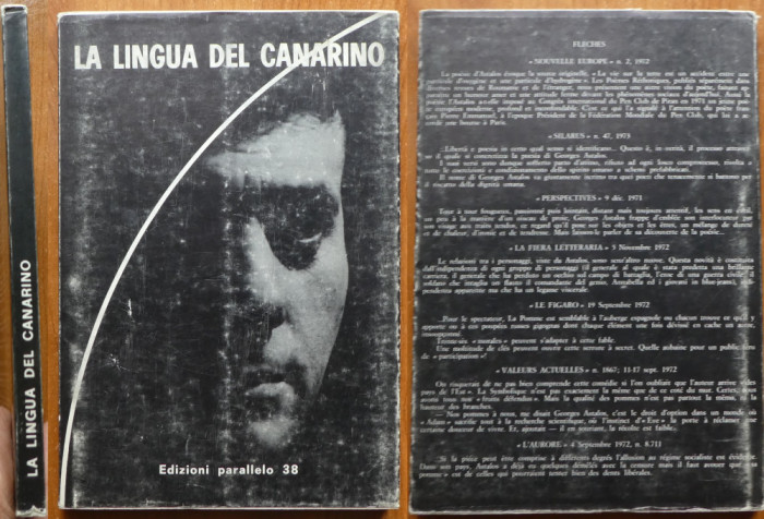 George Astalos , La lingua del canarino , 1984 , autograf catre Andrei Blaier