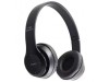 Casti audio, wireless, Bluetooth, lumini LED, radio FM, MP3, negru