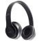 Casti audio, wireless, Bluetooth, lumini LED, radio FM, MP3, negru