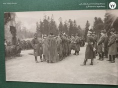 Regalitate Romania ,fotografie militarie si razboaie , parada militara Sinaia , anii 1938 -1939 , Carol al II lea.Vanatorii de Munte -elita armatei.