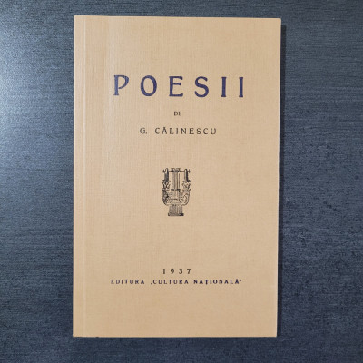 George Calinescu - Poesii (2010, reeditarea editiei din 1937) foto