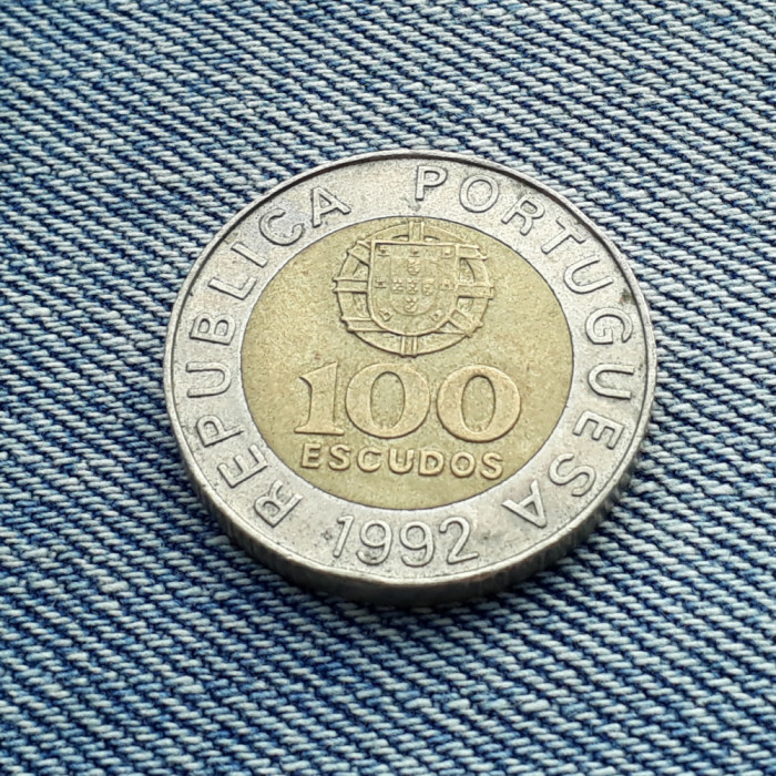 100 Escudos 1992 Portugalia bimetal