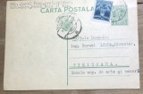 CP04 Carte postala veche trimisa de pictorul Aurel Popp Satu Mare catre ing Cornel Liuba Director Scoala Arte si Meserii Timisoara