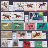 Lot filatelic Echitație, Rase Cabaline &amp; Istoric Militari / Polonia, Rom&acirc;nia, Ungaria, Mongolia, Germania - A991