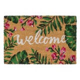 Covoras de intrare cu model tropical, 60x40 cm, maro, CMCLASS