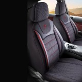 Cumpara ieftin Set Huse Scaune Auto pentru Dacia Duster - Panda Prestige, negru cu cusatura rosie, 11 piese