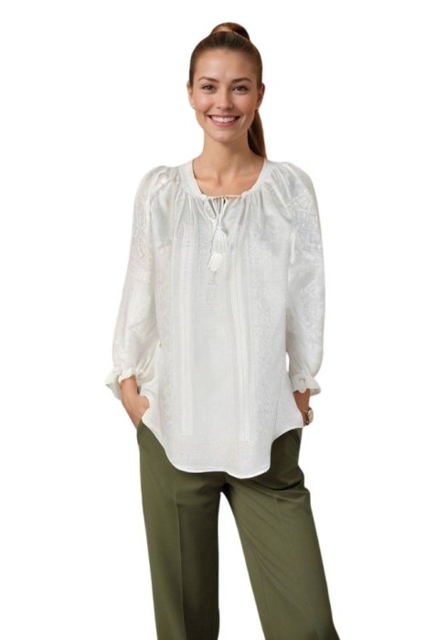 Bluza dama RS25 alb optic , marimea L