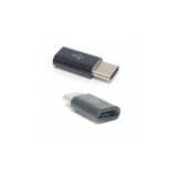 Adaptor MicroUSB - MicroUSB Type-C Negru Bulk