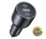 Incarcator Auto UGREEN EC705 130W 5A 1 x USB-A - 2 x USB-C Gri