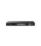 SWITCH TENDA unmanaged, 16 porturi POE RJ-45 gigabit, 2 porturi uplink gigabit RJ-45 si 2 porturi SFP IEEE 802.3af/at, max PoE 150W, metalic&quot;TEG1120P-