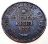 C.057 GERMANIA BADEN 1 KREUZER 1871 Victory in War with France, Europa, Cupru (arama)