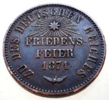C.057 GERMANIA BADEN 1 KREUZER 1871 Victory in War with France