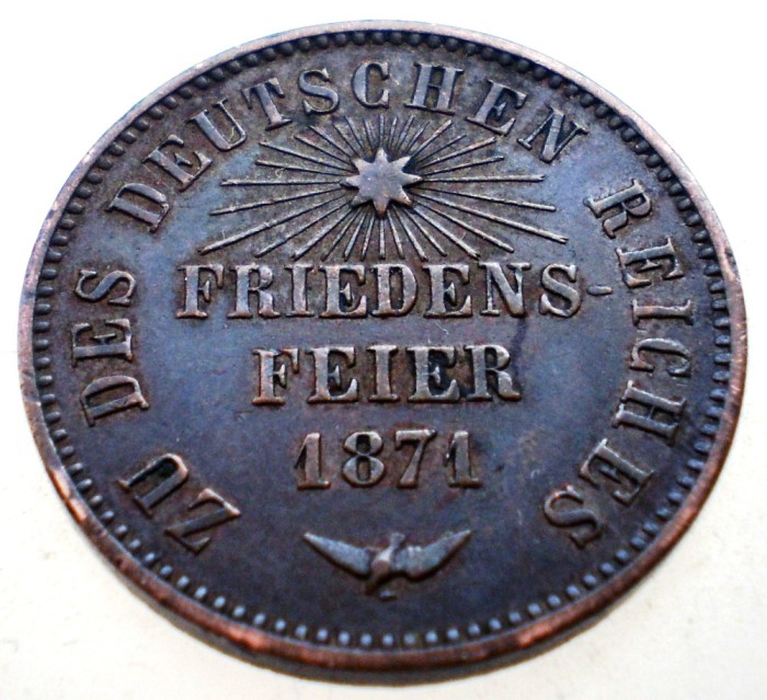 C.057 GERMANIA BADEN 1 KREUZER 1871 Victory in War with France