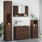 vidaXL Set de mobilier pentru baie 4 pcs Stejar brun 30 x 35 x 192 cm